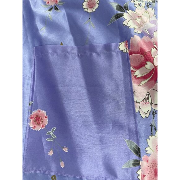 Juguemh Womens Purple Polyester Floral Kimono Robe With Belt Size 42 - Picture 6 of 9